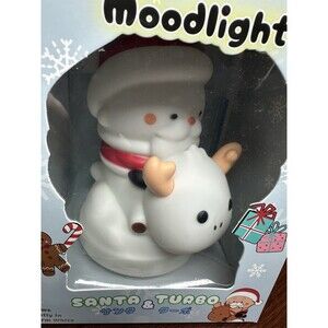 Mimicoco Santa & Turbo Moodlight Warm White LED Wireless Night Light New